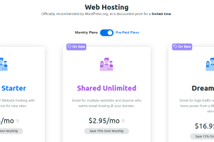 DreamHost khuyến mãi, giảm đến 79% cho gói unlimited shared hosting