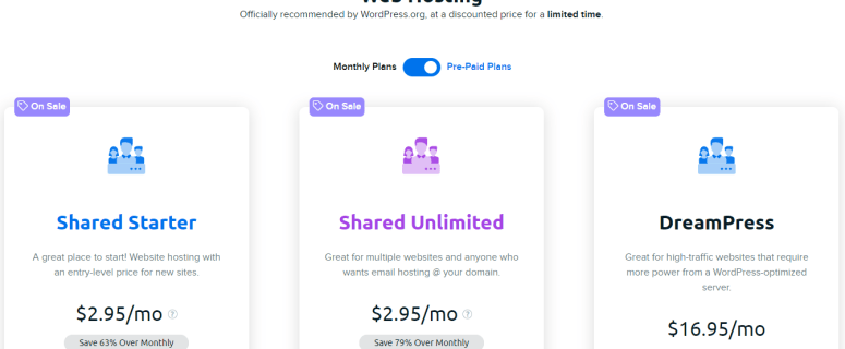 DreamHost khuyến mãi, giảm đến 79% cho gói unlimited shared hosting