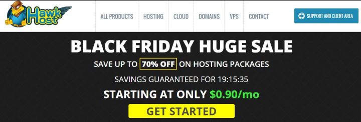 [BF 2020] Hawkhost giảm giá đến 70% cho các gói hosting dịp Black Friday 2020