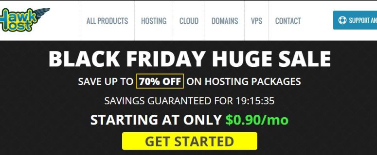 [BF 2020] Hawkhost giảm giá đến 70% cho các gói hosting dịp Black Friday 2020