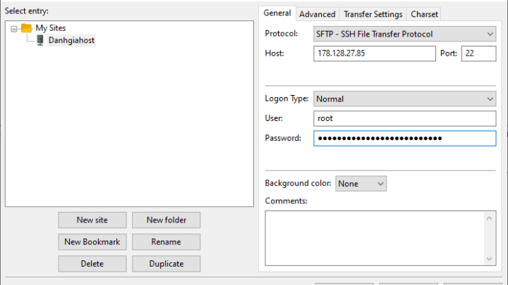 Hướng dẫn sử dụng FileZilla để upload, download, quản lý file và folder trên VPS qua giao thức SFTP