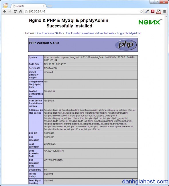 Tự động cài đặt NGINX,PHP-FPM, MySql, phpMyAdmin trên CentOS VPS với ComfortVPS Script