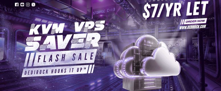 DediRock khuyến mãi VPS KVM giá không tưởng: chỉ $7/năm!