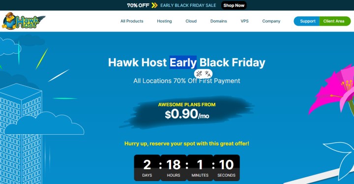 Hawkhost black friday